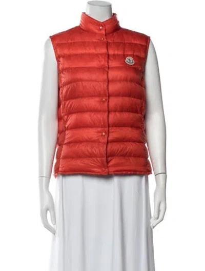 Pre-owned Moncler Nylon Down Jacket In Orange