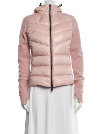 Pre-owned Moncler Nylon Down Jacket In Pink