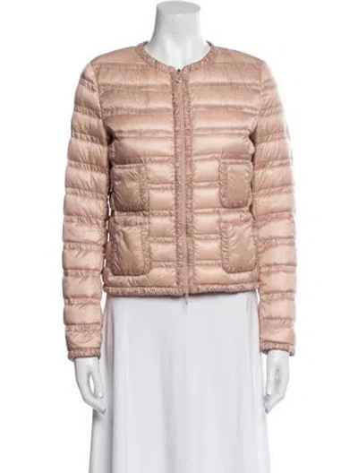 Pre-owned Moncler Nylon Down Jacket In Pink