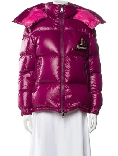 Pre-owned Moncler Nylon Down Jacket In Pink