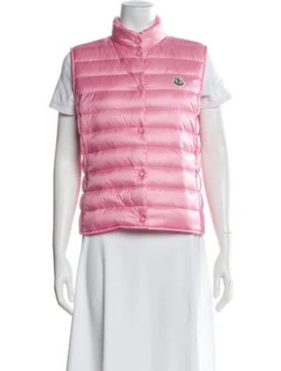 Pre-owned Moncler Nylon Down Jacket In Pink