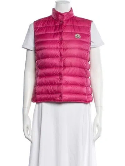 Pre-owned Moncler Nylon Down Jacket In Pink