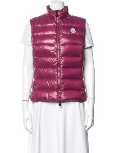 Pre-owned Moncler Nylon Down Jacket In Pink