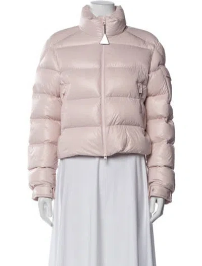 Pre-owned Moncler Nylon Down Jacket In Pink