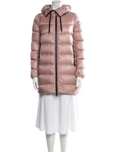 Pre-owned Moncler Nylon Down Jacket In Pink