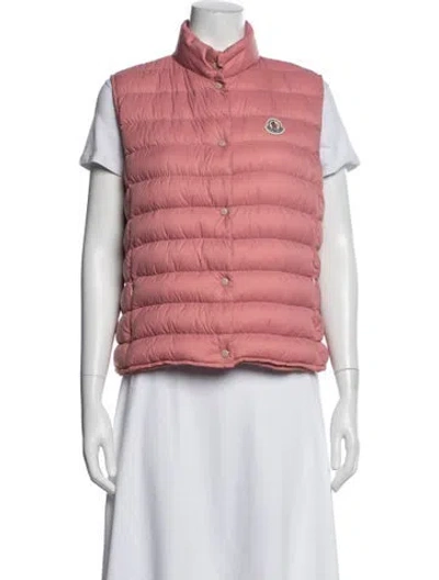 Pre-owned Moncler Nylon Down Jacket In Pink