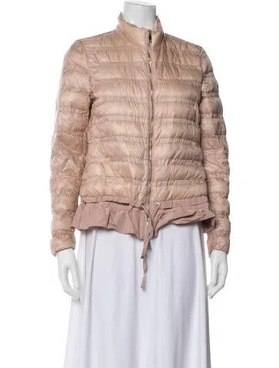 Pre-owned Moncler Nylon Down Jacket In Pink