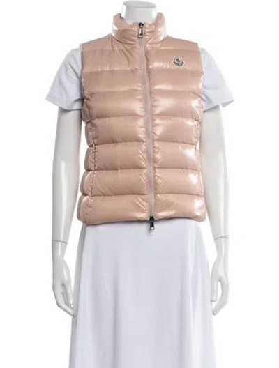 Pre-owned Moncler Nylon Down Jacket In Pink