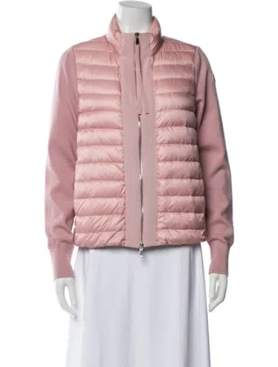 Pre-owned Moncler Nylon Down Jacket In Pink