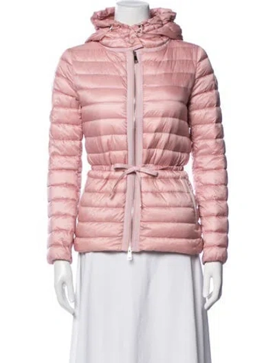 Pre-owned Moncler Nylon Down Jacket In Pink