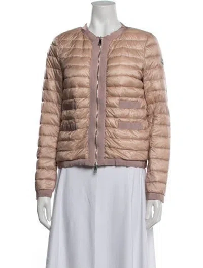 Pre-owned Moncler Nylon Down Jacket In Pink