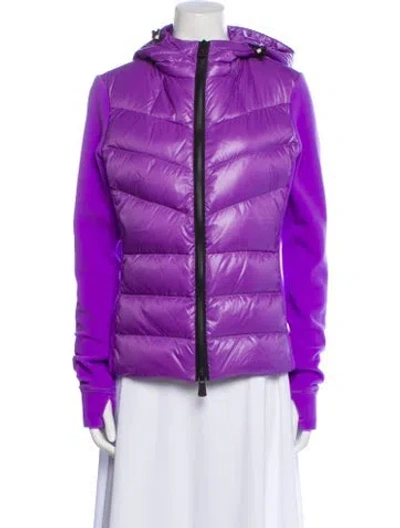 Pre-owned Moncler Nylon Down Jacket In Purple