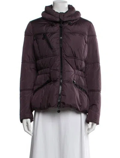 Pre-owned Moncler Nylon Down Jacket In Purple