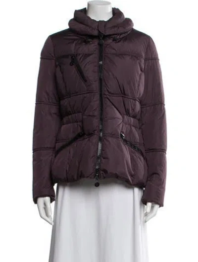 Pre-owned Moncler Nylon Down Jacket In Purple