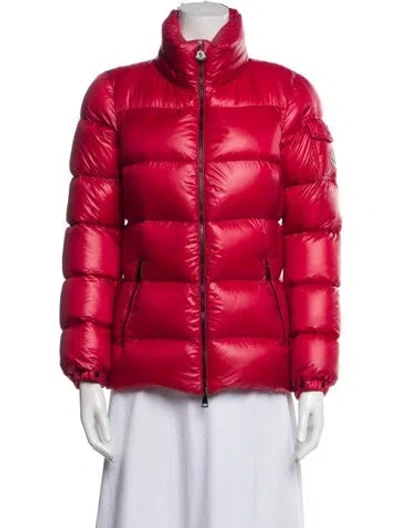 Pre-owned Moncler Nylon Down Jacket In Red