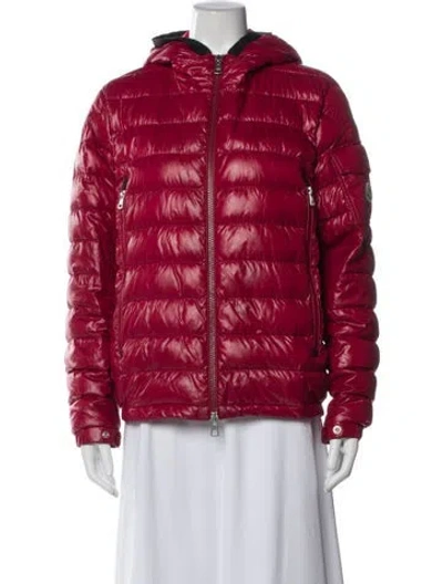 Pre-owned Moncler Nylon Down Jacket In Red
