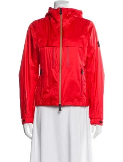 Pre-owned Moncler Nylon Down Jacket In Red