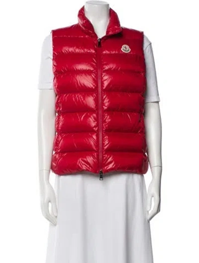 Pre-owned Moncler Nylon Down Jacket In Red