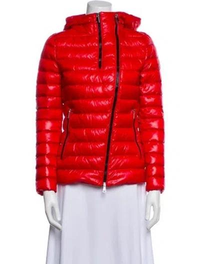 Pre-owned Moncler Nylon Down Jacket In Red