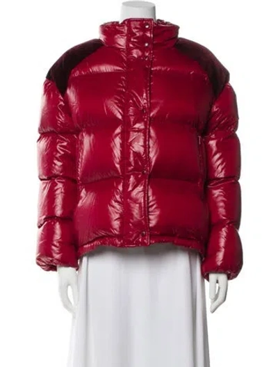 Pre-owned Moncler Nylon Down Jacket In Red