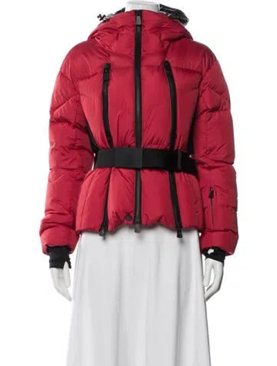 Pre-owned Moncler Nylon Down Jacket In Red