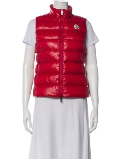 Pre-owned Moncler Nylon Down Jacket In Red
