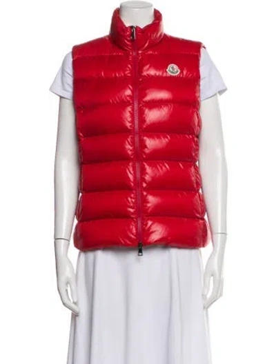 Pre-owned Moncler Nylon Down Jacket In Red