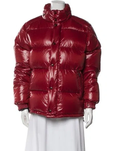 Pre-owned Moncler Nylon Down Jacket In Red