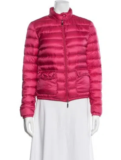 Pre-owned Moncler Nylon Down Jacket In Red