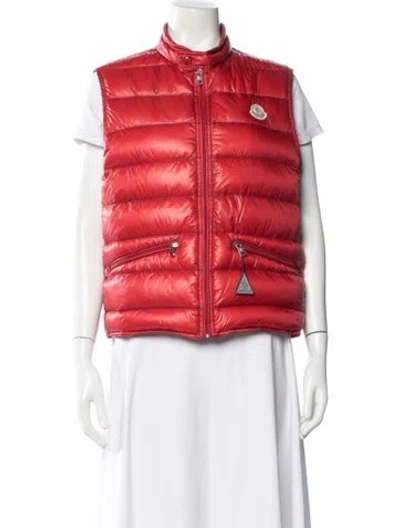 Pre-owned Moncler Nylon Down Jacket In Red