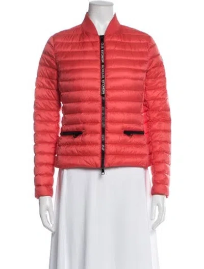 Pre-owned Moncler Nylon Down Jacket In Red
