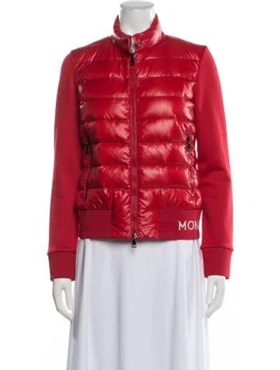 Pre-owned Moncler Nylon Down Jacket In Red