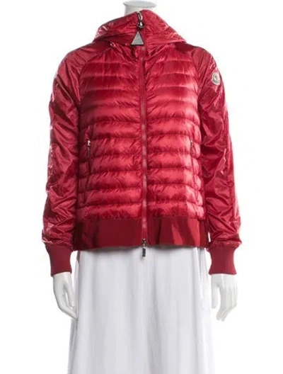 Pre-owned Moncler Nylon Down Jacket In Red