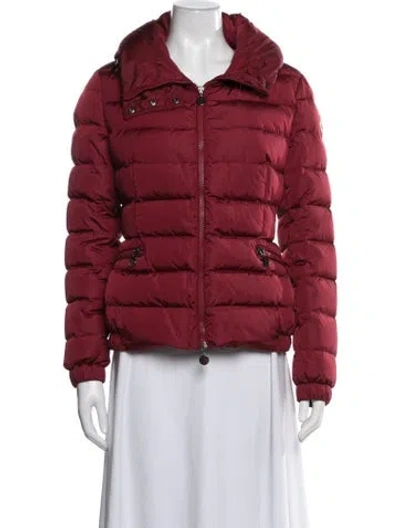 Pre-owned Moncler Nylon Down Jacket In Red