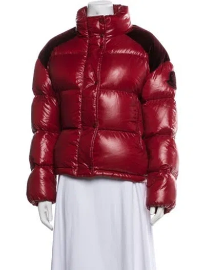 Pre-owned Moncler Nylon Down Jacket In Red