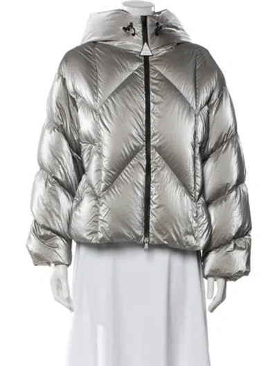 Pre-owned Moncler Nylon Down Jacket In Silver