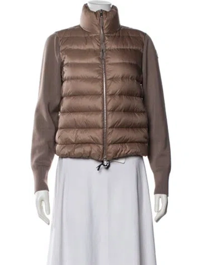 Pre-owned Moncler Nylon Down Jacket W/ Tags In Brown
