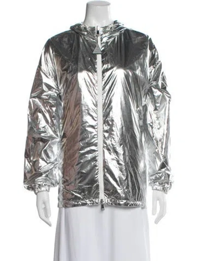 Pre-owned Moncler Nylon Down Jacket W/ Tags In Silver