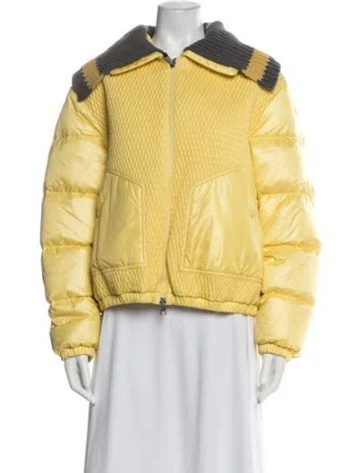 Pre-owned Moncler Nylon Down Jacket W/ Tags In Yellow