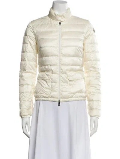 Pre-owned Moncler Nylon Down Jacket In White