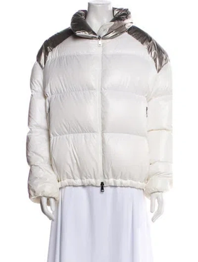 Pre-owned Moncler Nylon Down Jacket In White