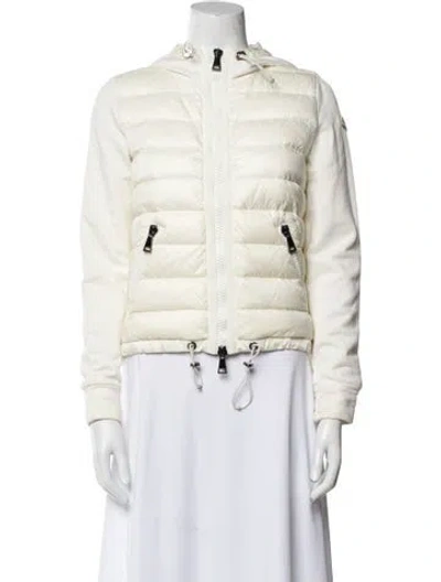 Pre-owned Moncler Nylon Down Jacket In White