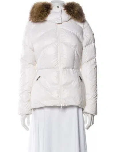 Pre-owned Moncler Nylon Down Jacket In White
