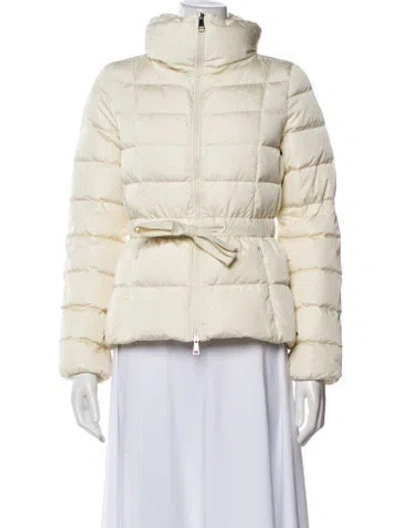 Pre-owned Moncler Nylon Down Jacket In White