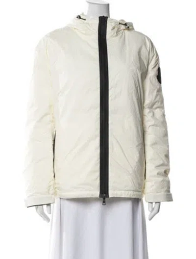 Pre-owned Moncler Nylon Down Jacket In White