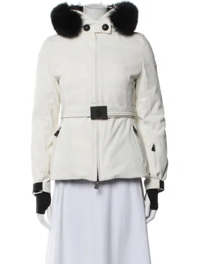 Pre-owned Moncler Nylon Down Jacket In White