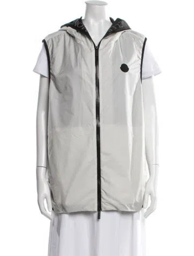 Pre-owned Moncler Nylon Down Jacket In White