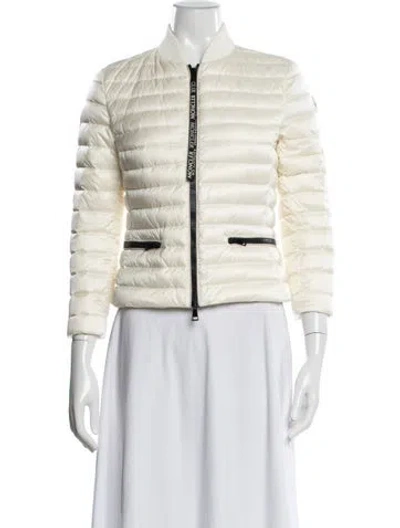 Pre-owned Moncler Nylon Down Jacket In White