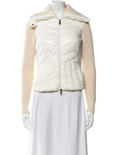 Pre-owned Moncler Nylon Down Jacket In White