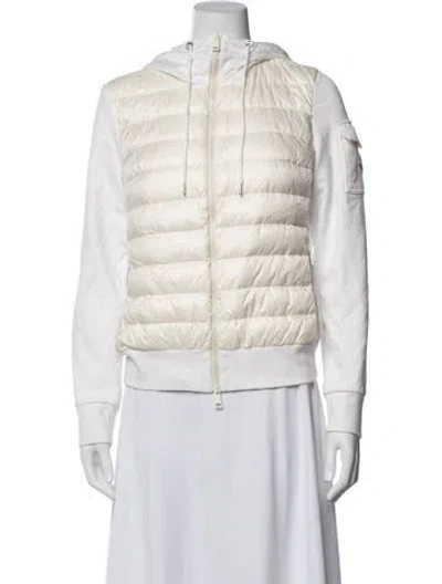 Pre-owned Moncler Nylon Down Jacket In White